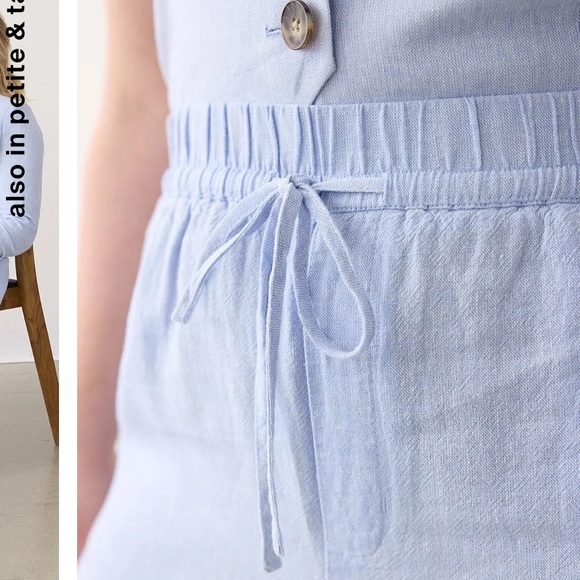 BNWOT - Reitmans Light blue wide leg linen pants - Small Petite - Picture 5 of 10